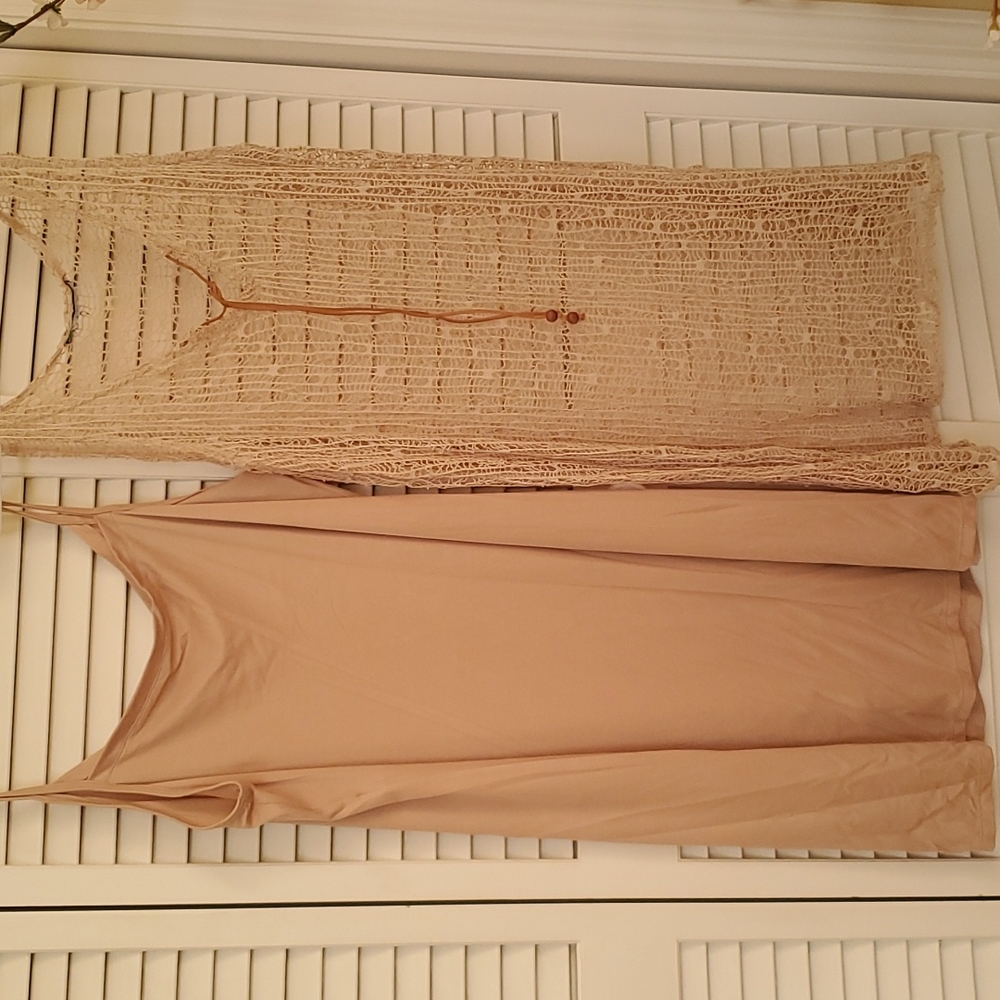 Lace dress with underdress